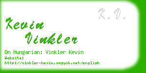 kevin vinkler business card